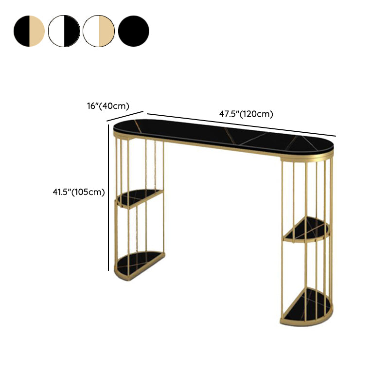 Glam Style Pub Table Set 1/3 Pieces Stone Counter Height Set for Dining Room