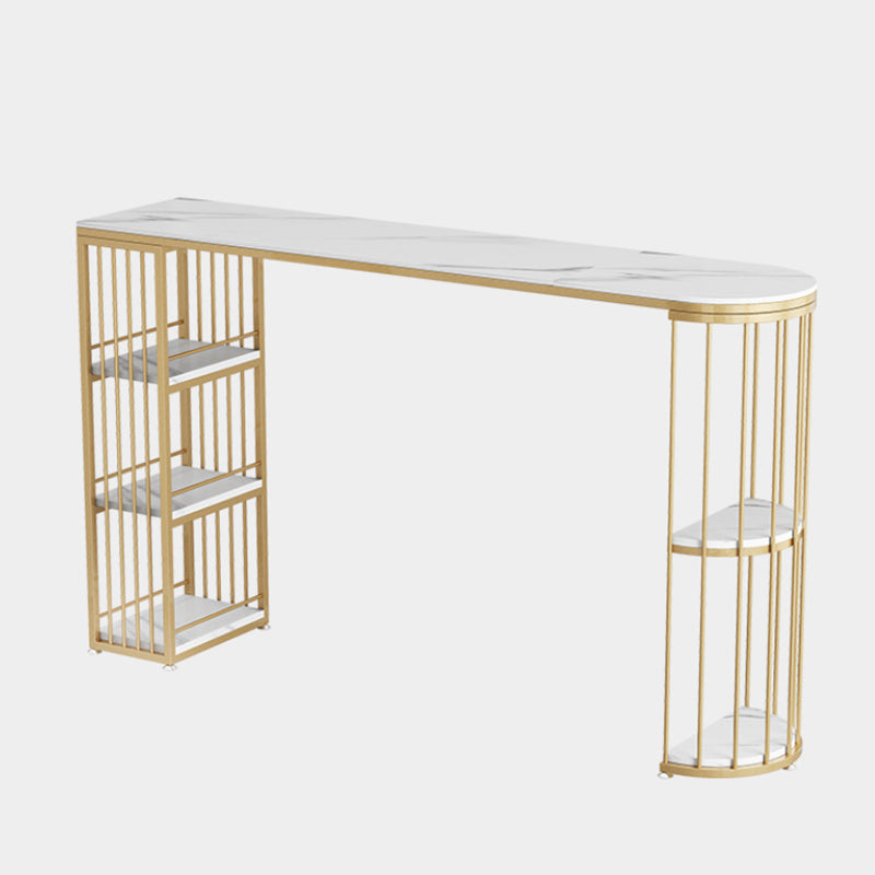 Modern Bar Table Set 1/3/4 Pieces Stone Counter Table with Upholstered Stools