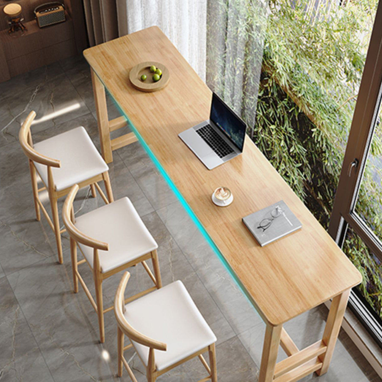 1/4/7 Pieces Pub Dining Set Contemporary Solid Wood Pub Table Set