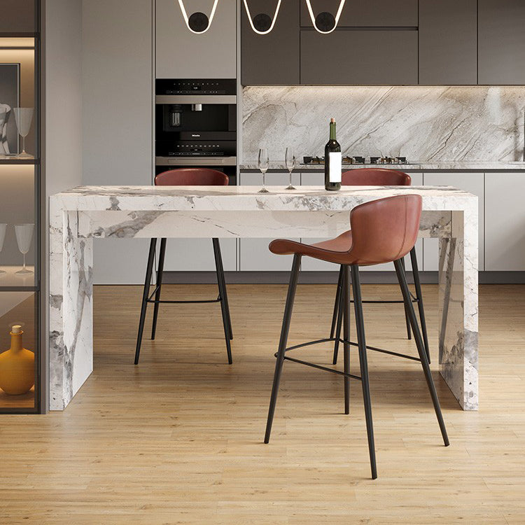 Modern Style Bar Table Set 1/3/4/5 Pieces Rectangle Stone Pub Table Set