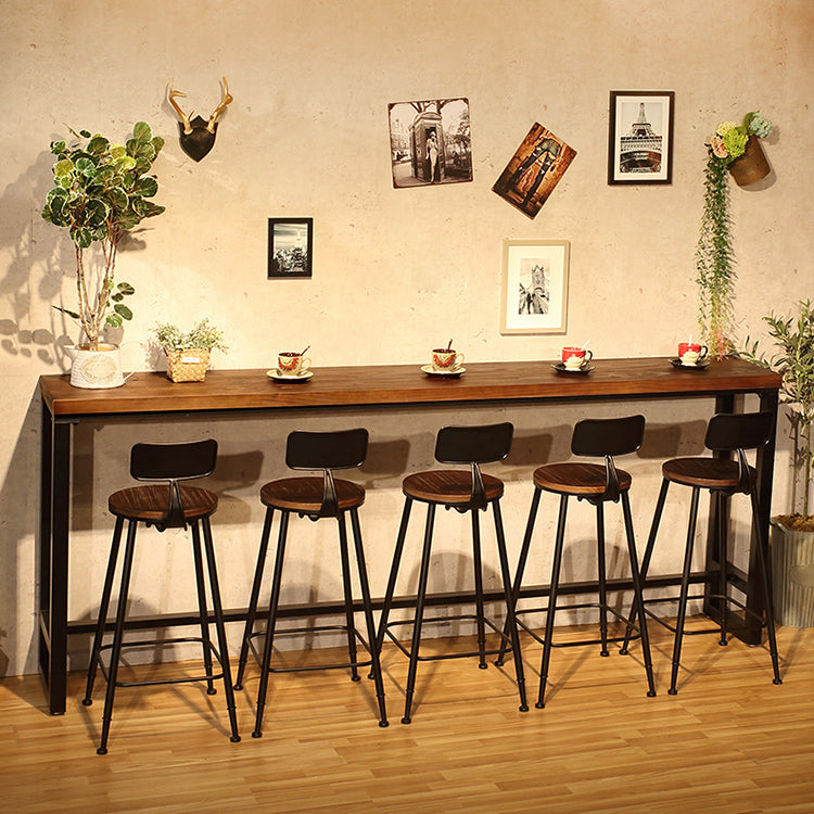 1/4/6/11 Pieces Bar Stool and Table Set Solid Wood Bar Table Set