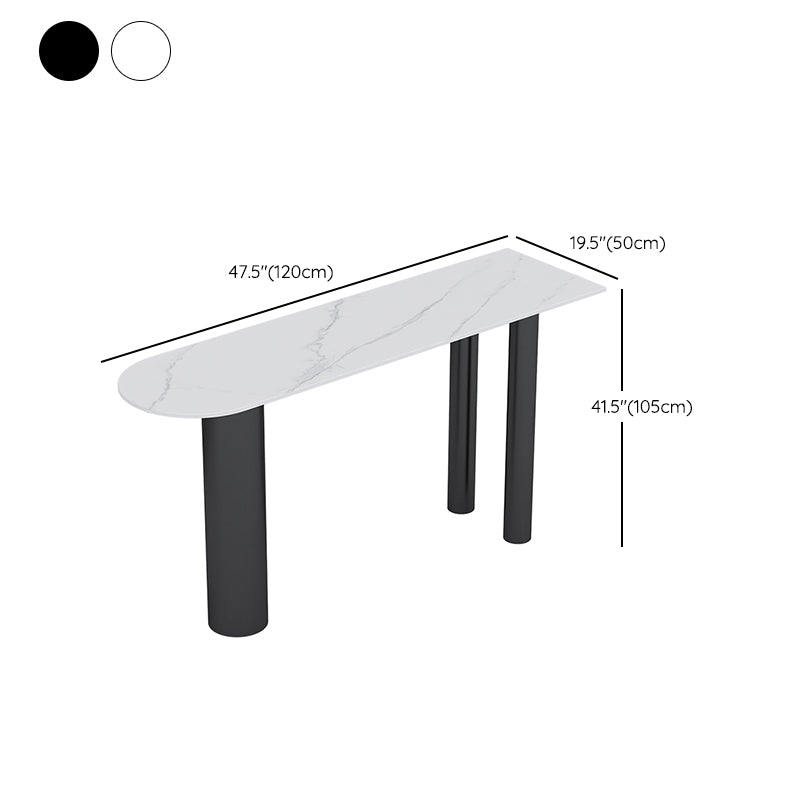 Modern Free Form Bar Table Set 1/3 Pcs Stone Top Bar Table and Upholstered Stools