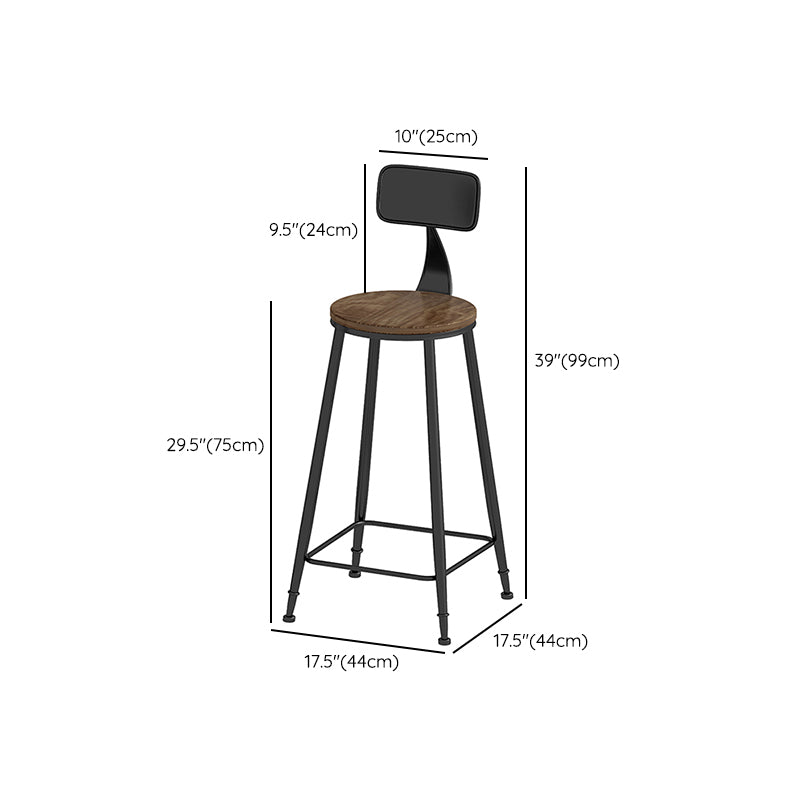 Rectangle Bar Pub Table Set 1/4 Pcs Solid Wood Top Bar Table and Iron Stools