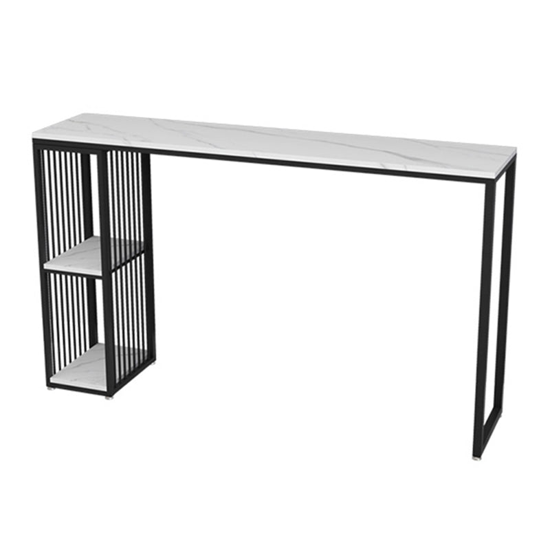 Stone Top Bar Table Set 1/3 Pcs Rectangle Bar Table and Upholstered Stools