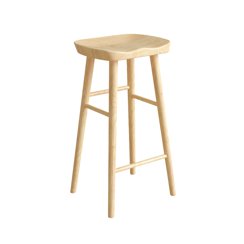 Glam Rectangle Bar Table Set 1/3 Pcs Natural Solid Wood Bar Table and Stools