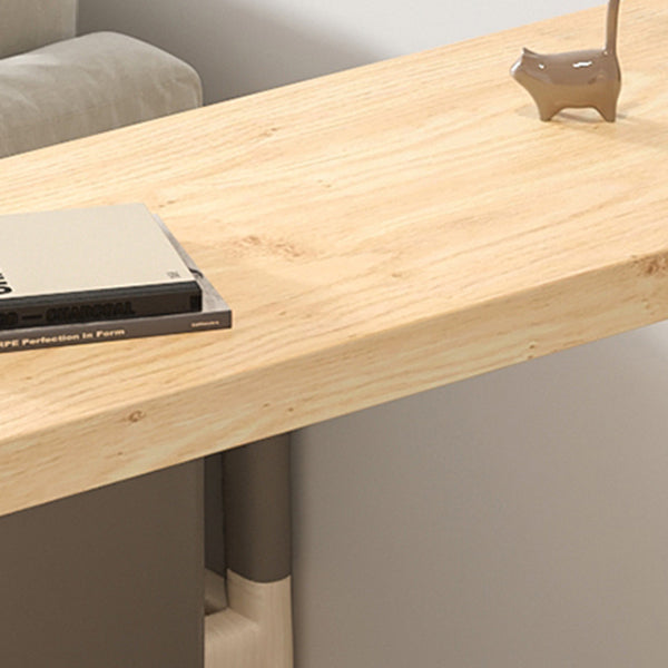 Glam Rectangle Bar Table Set 1/3 Pcs Natural Solid Wood Bar Table and Stools