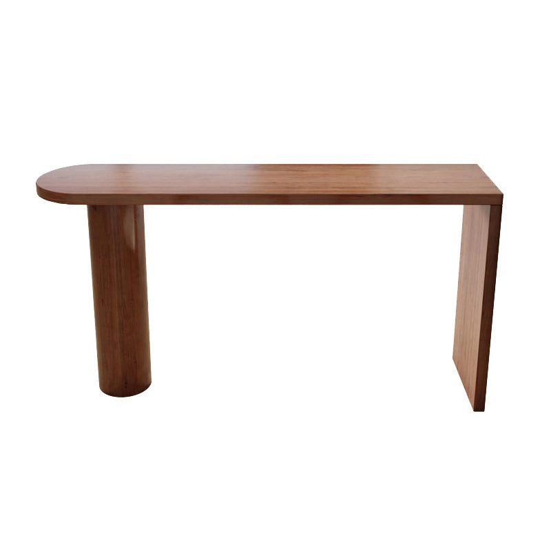 Modern Free Form Bar Table Set 1/3 Pcs Pine Solid Wood Bar Table and Stools in Brown