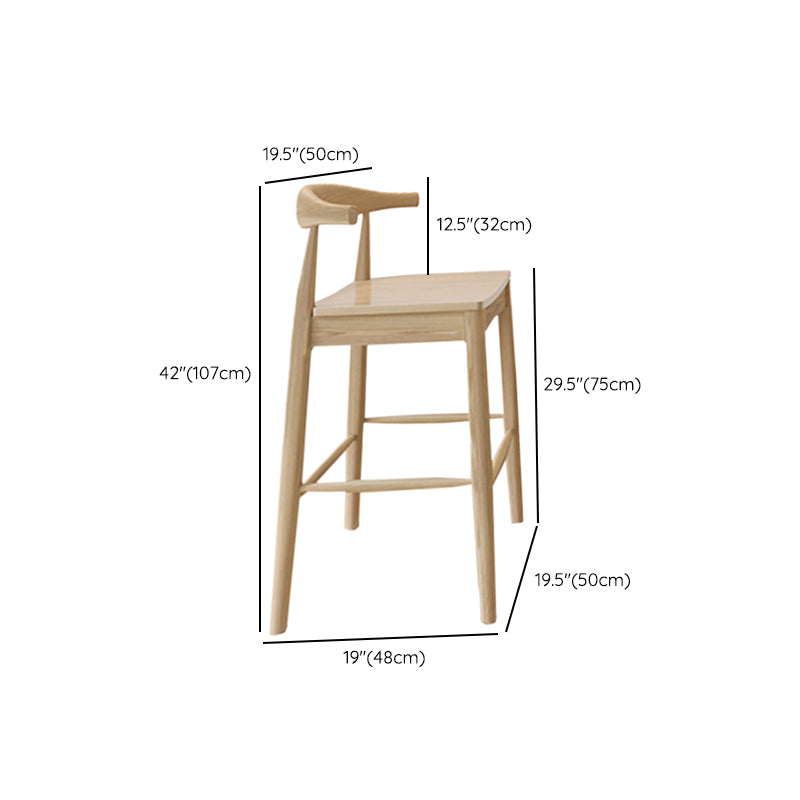 Modern Trestle Base Bar Table Set 1/2/3 Pcs Solid Wood Bar Table and Stools