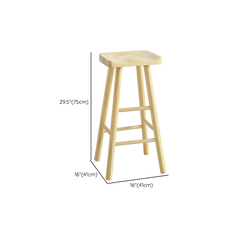 Double Pedestal Bar Table Set 2/3 Pcs Solid Wood Bar Table and Backless Stools