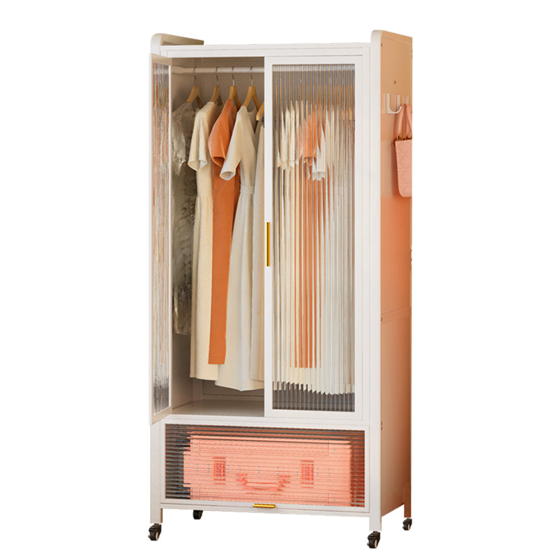 Glass Modern Style Wardrobe Closet Glass Wardrobe Cabinet for Home