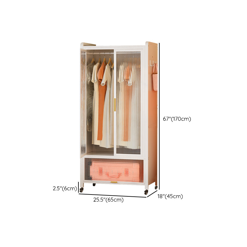 Glass Modern Style Wardrobe Closet Glass Wardrobe Cabinet for Home