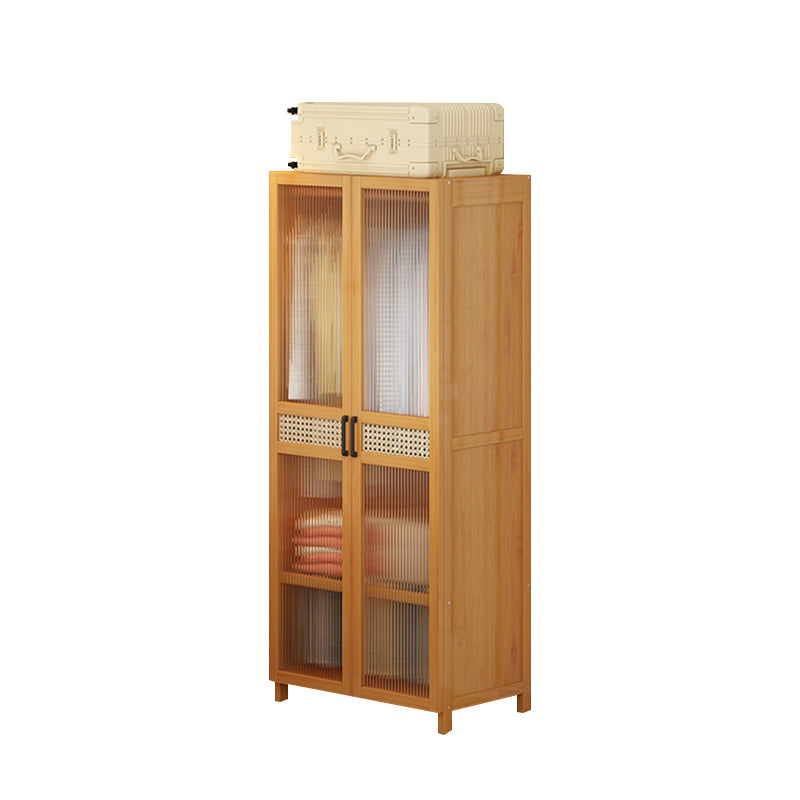 Modern Style Wardrobe Cabinet Wood Clothes Rail Wardrobe Armoire with Legs