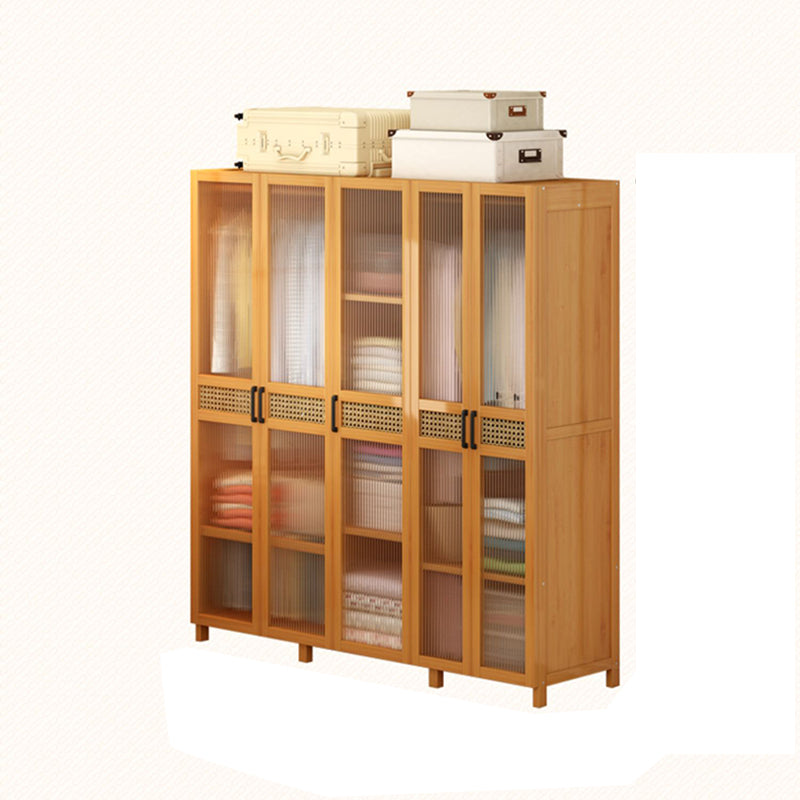 Modern Style Wardrobe Cabinet Wood Clothes Rail Wardrobe Armoire with Legs