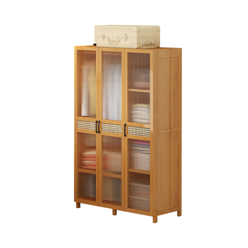 Modern Style Wardrobe Cabinet Wood Clothes Rail Wardrobe Armoire with Legs