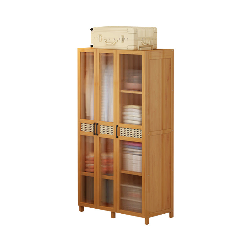 Modern Style Wardrobe Cabinet Wood Clothes Rail Wardrobe Armoire with Legs