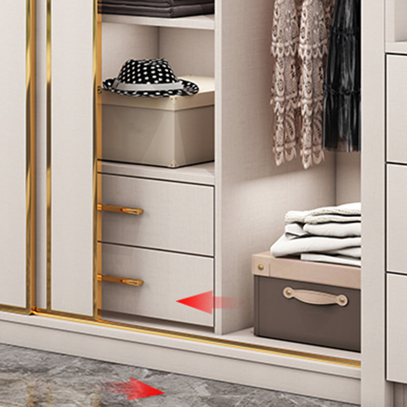 Modern Style Wardrobe Cabinet Glass Wardrobe Closet for Home
