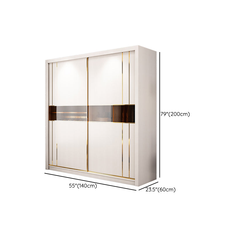 Modern Style Wardrobe Cabinet Glass Wardrobe Closet for Home