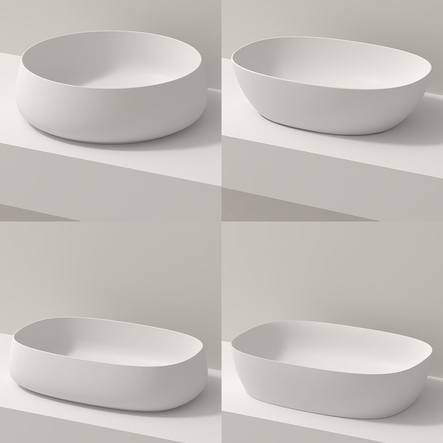Modern Vessel Bathroom Sink No Craftsmanship Resin Wash Stand