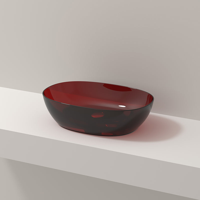 Modern Vessel Bathroom Sink No Craftsmanship Resin Wash Stand