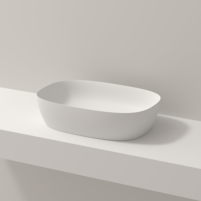 Modern Vessel Bathroom Sink No Craftsmanship Resin Wash Stand