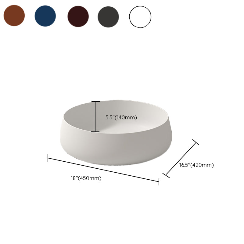 Modern Vessel Bathroom Sink No Craftsmanship Resin Wash Stand