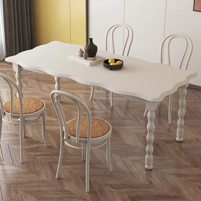 Modern Rectangle Wood Dining Table 1/2/4/5 Pieces Dining Set for Cafe