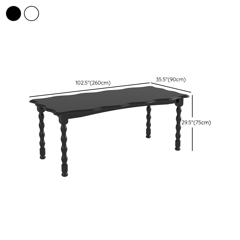 Modern Rectangle Wood Dining Table 1/2/4/5 Pieces Dining Set for Cafe