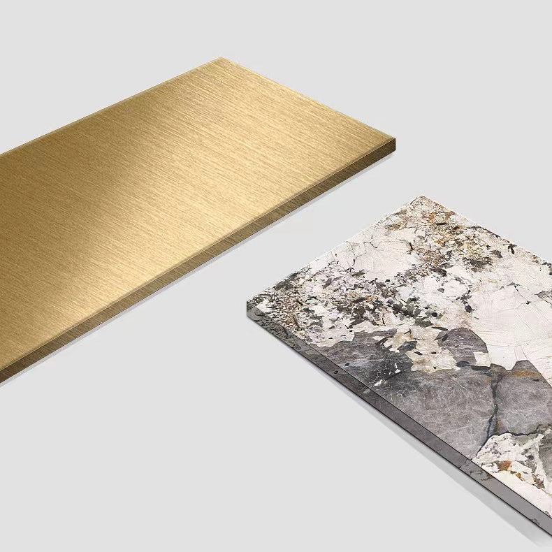 High Gloss Beige Dining Table Set 1/4/5 Pcs Dinette Set with Leather Chairs