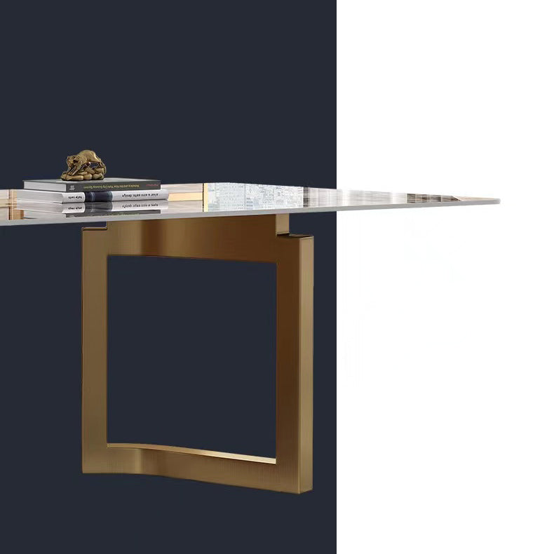 High Gloss Beige Dining Table Set 1/4/5 Pcs Dinette Set with Leather Chairs