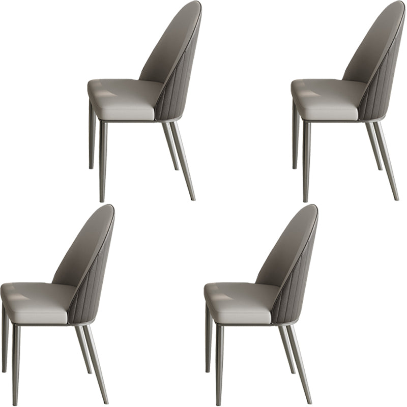 White Stone Dining Set with Padded Chairs 1/4/5/6 Pcs Modern Dinette Set