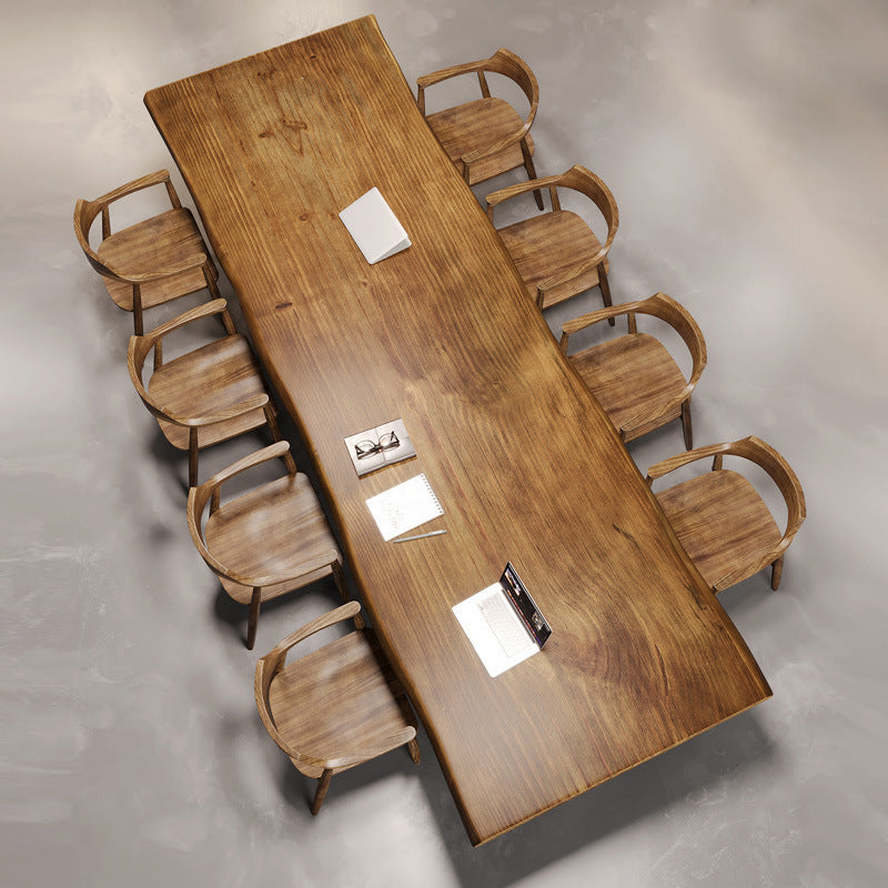 Modern Rectangle Wood Dining Table 1/4/9 Pieces Dining Set for Dining Room