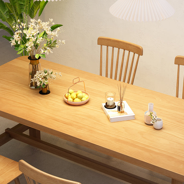 Kitchen Solid Wood Furniture 1/5 Pieces Standard Height Casual Dining Room Table Set