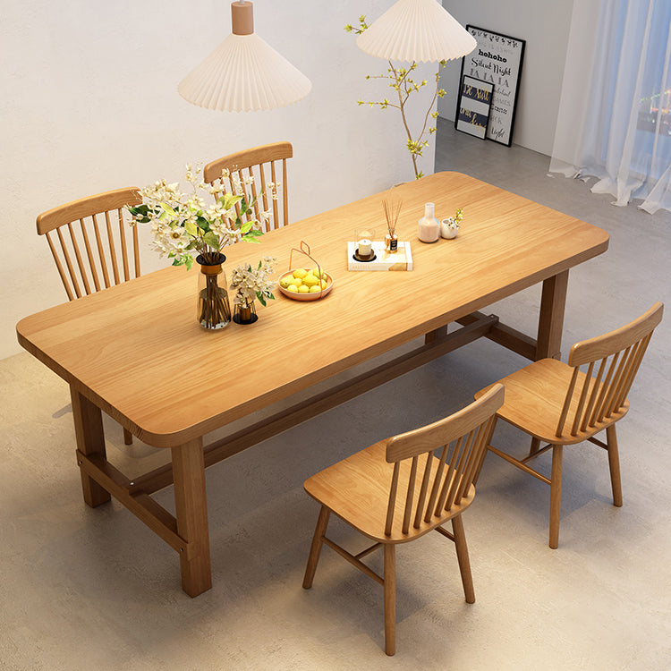 Kitchen Solid Wood Furniture 1/5 Pieces Standard Height Casual Dining Room Table Set