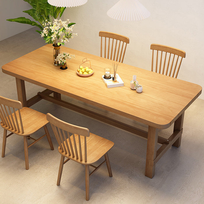 Kitchen Solid Wood Furniture 1/5 Pieces Standard Height Casual Dining Room Table Set