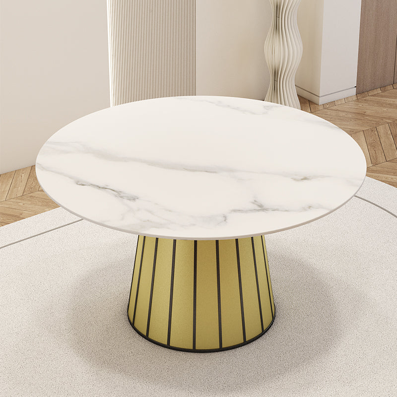 Nordic Round Stone Dining Table 1/7 Pieces Dining Set for Cafe