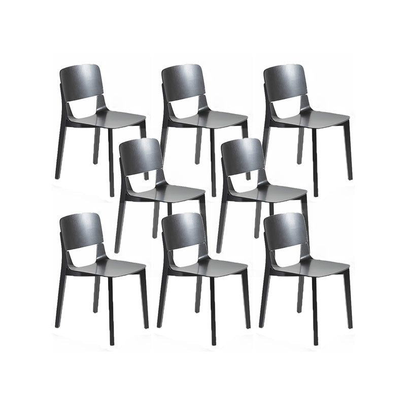 Solid Wood Side Chair Industrial Open Back Dining Chair for Home