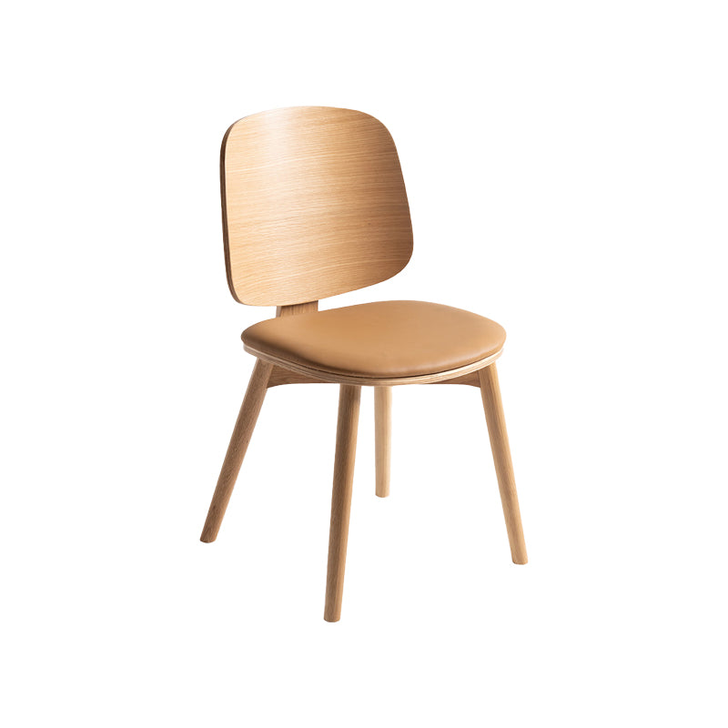 Solid Wood Side Chair Modern Low Back Indoor Dining Chair for Home