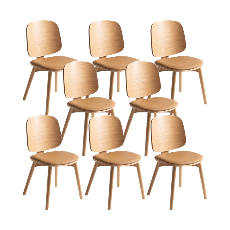 Solid Wood Side Chair Modern Low Back Indoor Dining Chair for Home