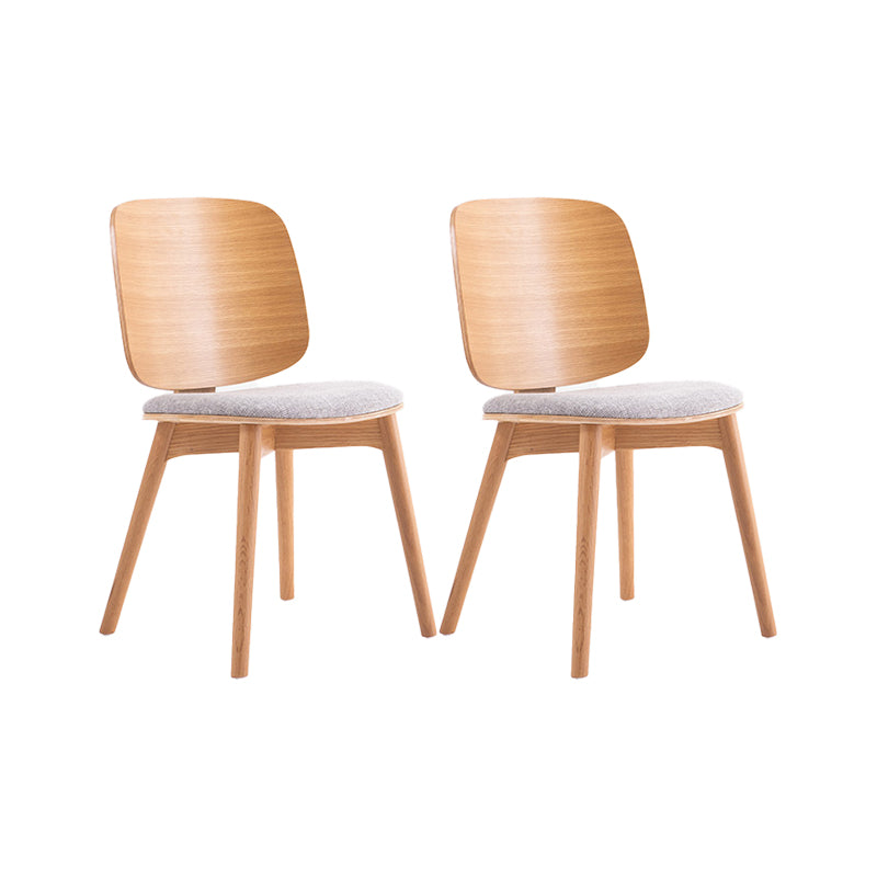 Solid Wood Side Chair Modern Low Back Indoor Dining Chair for Home