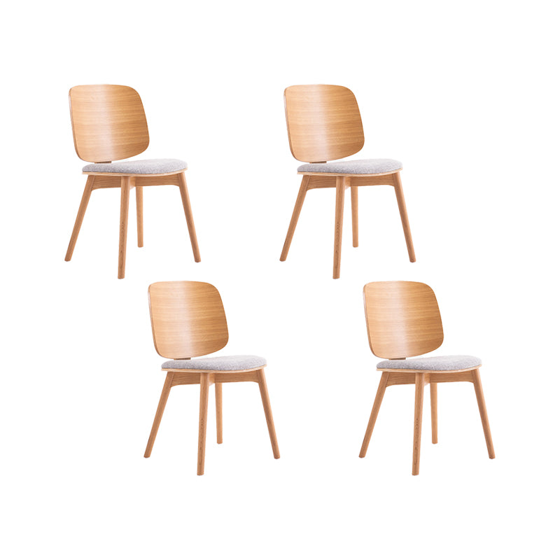 Solid Wood Side Chair Modern Low Back Indoor Dining Chair for Home