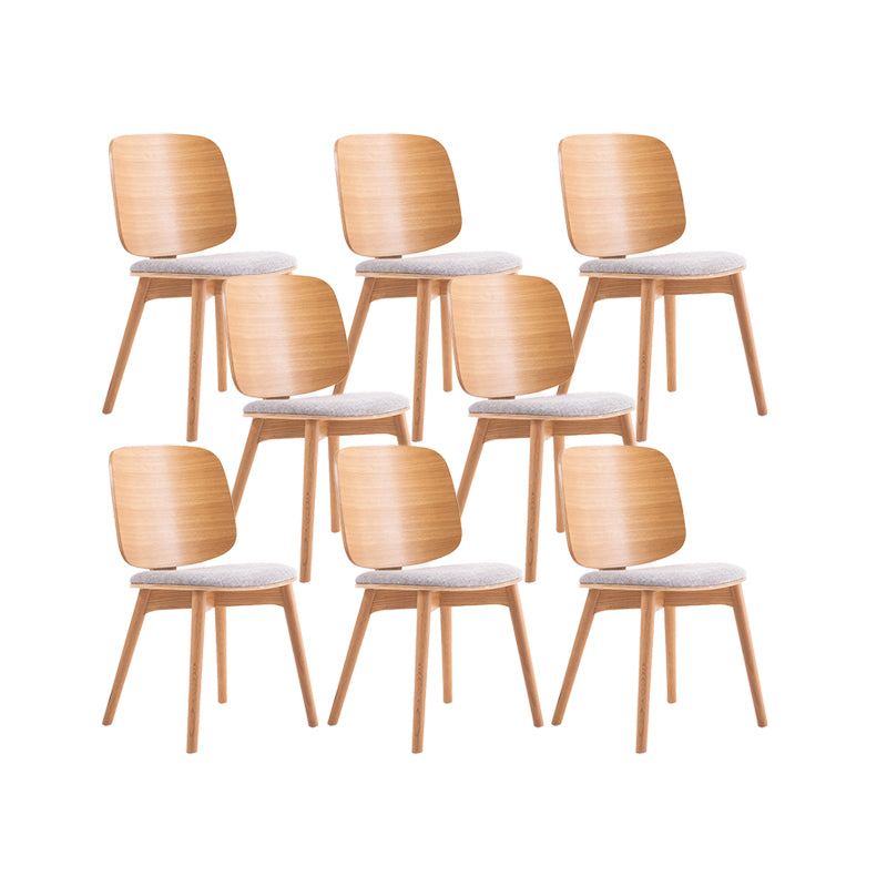 Solid Wood Side Chair Modern Low Back Indoor Dining Chair for Home