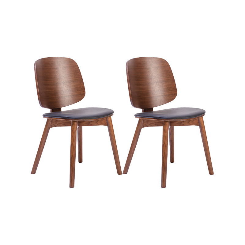 Solid Wood Side Chair Modern Low Back Indoor Dining Chair for Home