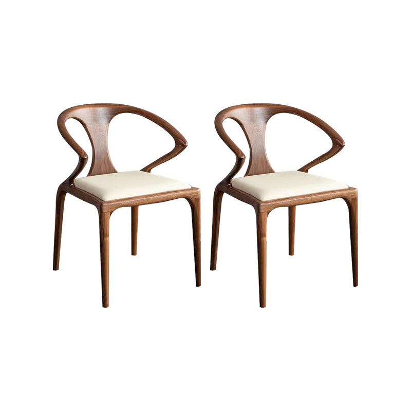 Modern Simple Side Chair Wooden Base Side Dining Chair for Living Room