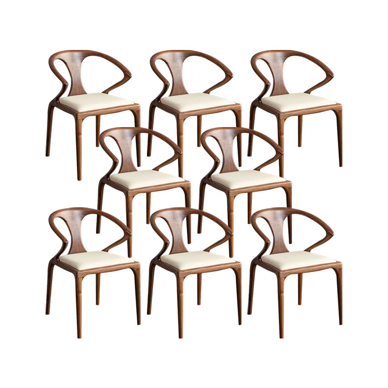 Modern Simple Side Chair Wooden Base Side Dining Chair for Living Room