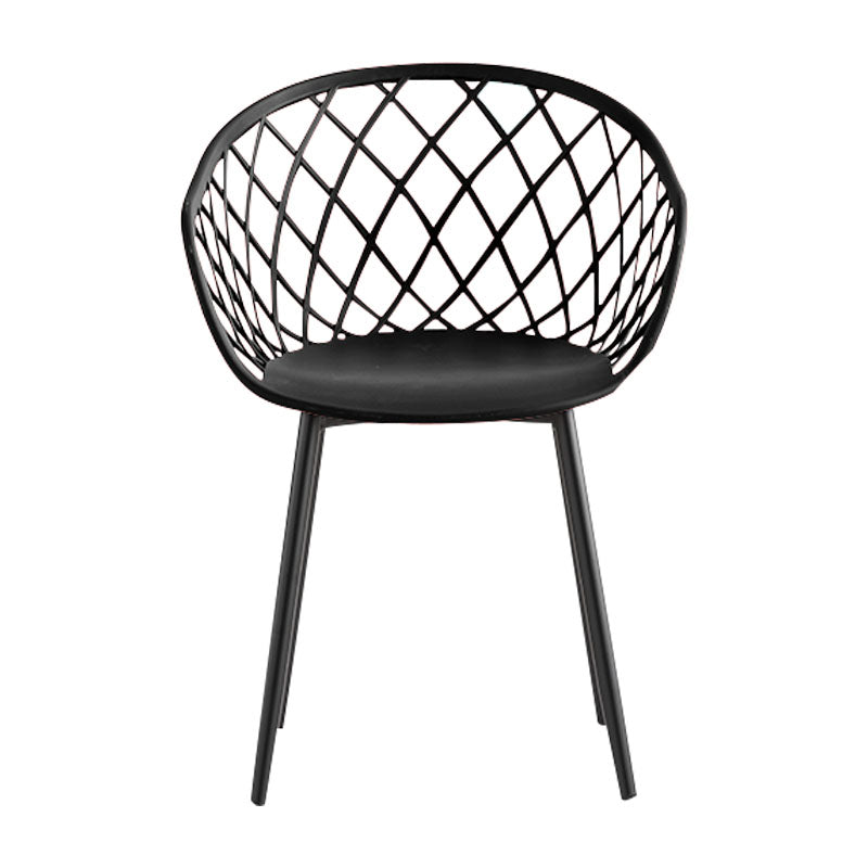 Modern Simple Arm Chair Plastic Dining Arm Chair for Living Room