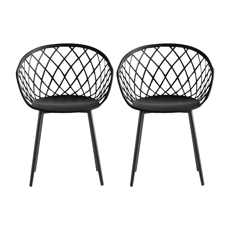 Modern Simple Arm Chair Plastic Dining Arm Chair for Living Room
