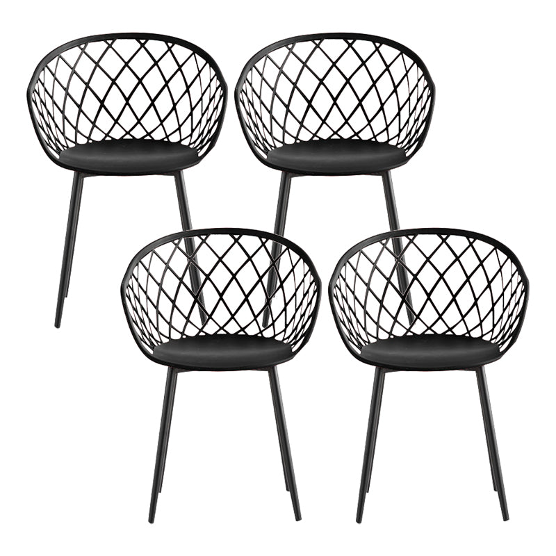 Modern Simple Arm Chair Plastic Dining Arm Chair for Living Room