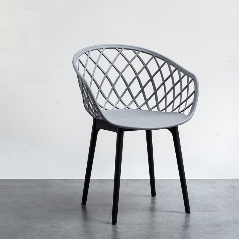 Modern Simple Arm Chair Plastic Dining Arm Chair for Living Room