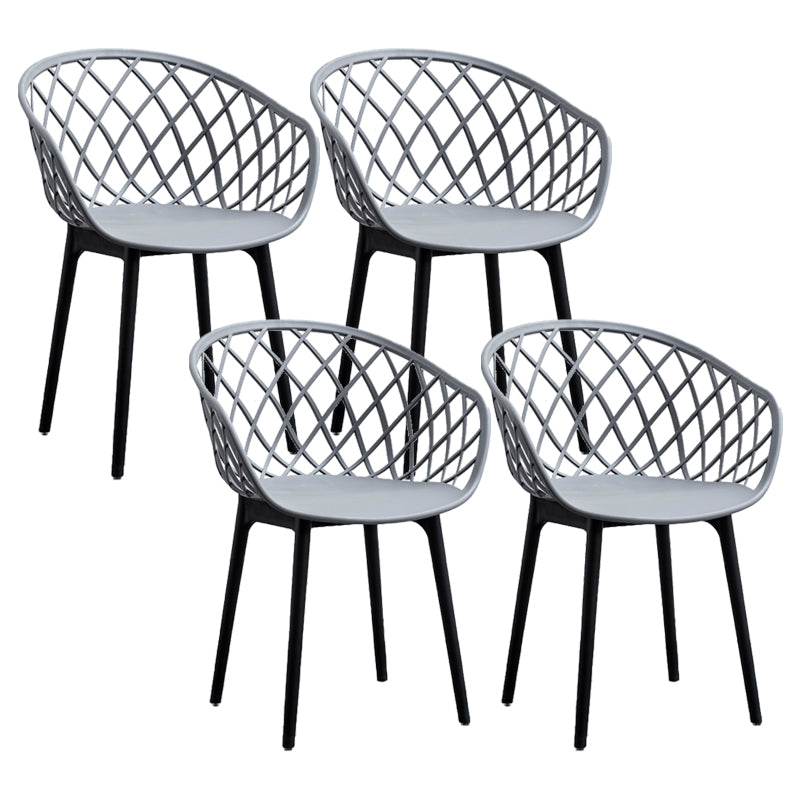 Modern Simple Arm Chair Plastic Dining Arm Chair for Living Room