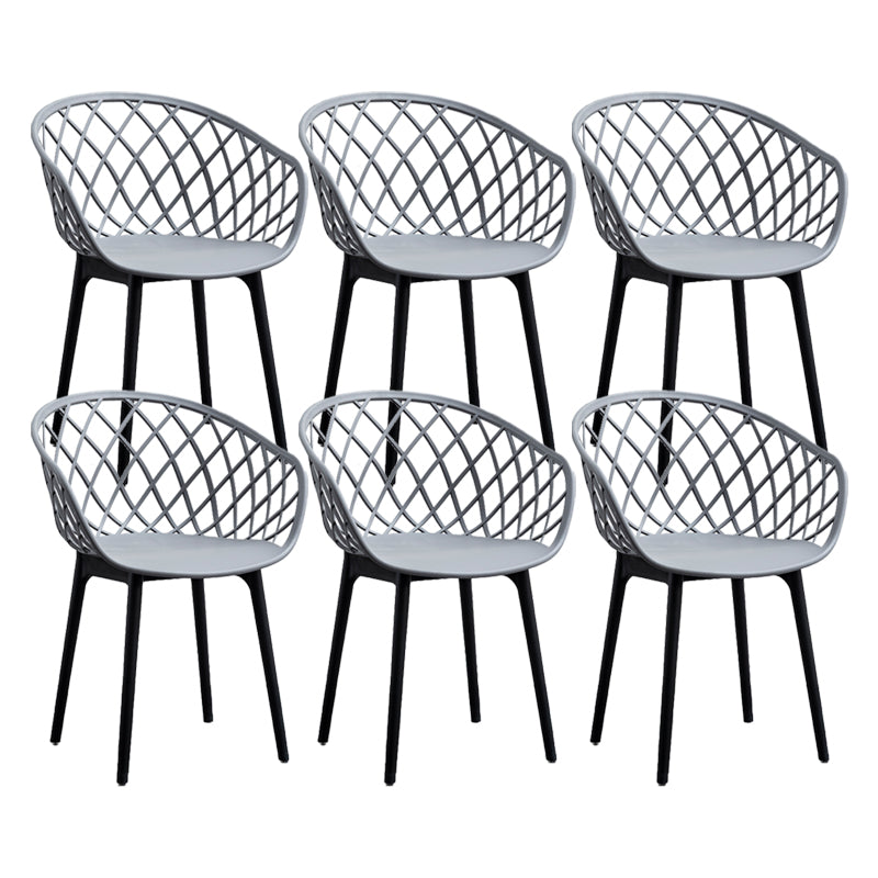 Modern Simple Arm Chair Plastic Dining Arm Chair for Living Room